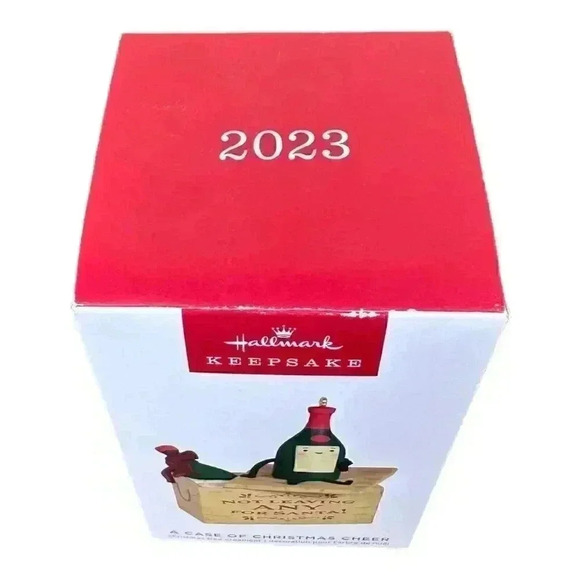 Hallmark 2023 A Case Of Christmas Cheer Wine Booze Keepsake Xmas Ornament NIB - Picture 4 of 8